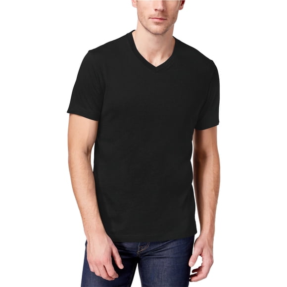 Camiseta básica Club Room SS para hombre, negra, pequeña