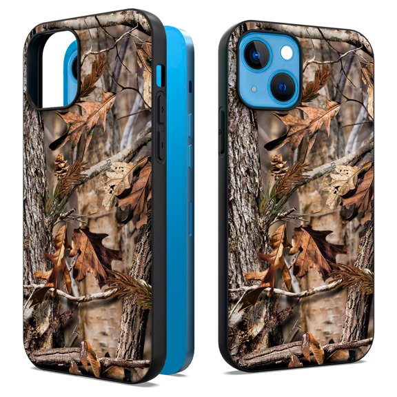 CoverON Design For Apple iPhone 13 Mini Phone Case, Flexible Soft Rubber Slim TPU Cover, Fall Camouflage