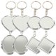 thumbnail image 1 of 8pcs Mirror de bolsillo Mini Mini Costilla de llave de llave de espejo plegable de doble cara, 1 of 8