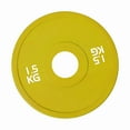 thumbnail image 5 of Weight Plate Dumbbell Micro Loading Compact 1.5kg Yellow Iron Rubber Home Gym Strength Training, 5 of 9