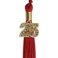 thumbnail image 3 of Endea Graduation Red Graduation Tassel with Gold Date Drop, 3 of 11