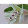 thumbnail image 6 of HeartsAndYou 3ct Round Cut Natural Ruby Moissanite Full Eternity Band 14k SOLID White Gold, 6 of 9
