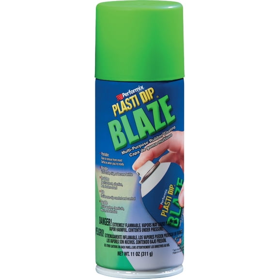 Plasti Dip Blaze Green 11oz Rubber Coating Spray Fluorescent Finish, Peelable, Flexible, Multipurpose Requires White Base Coat