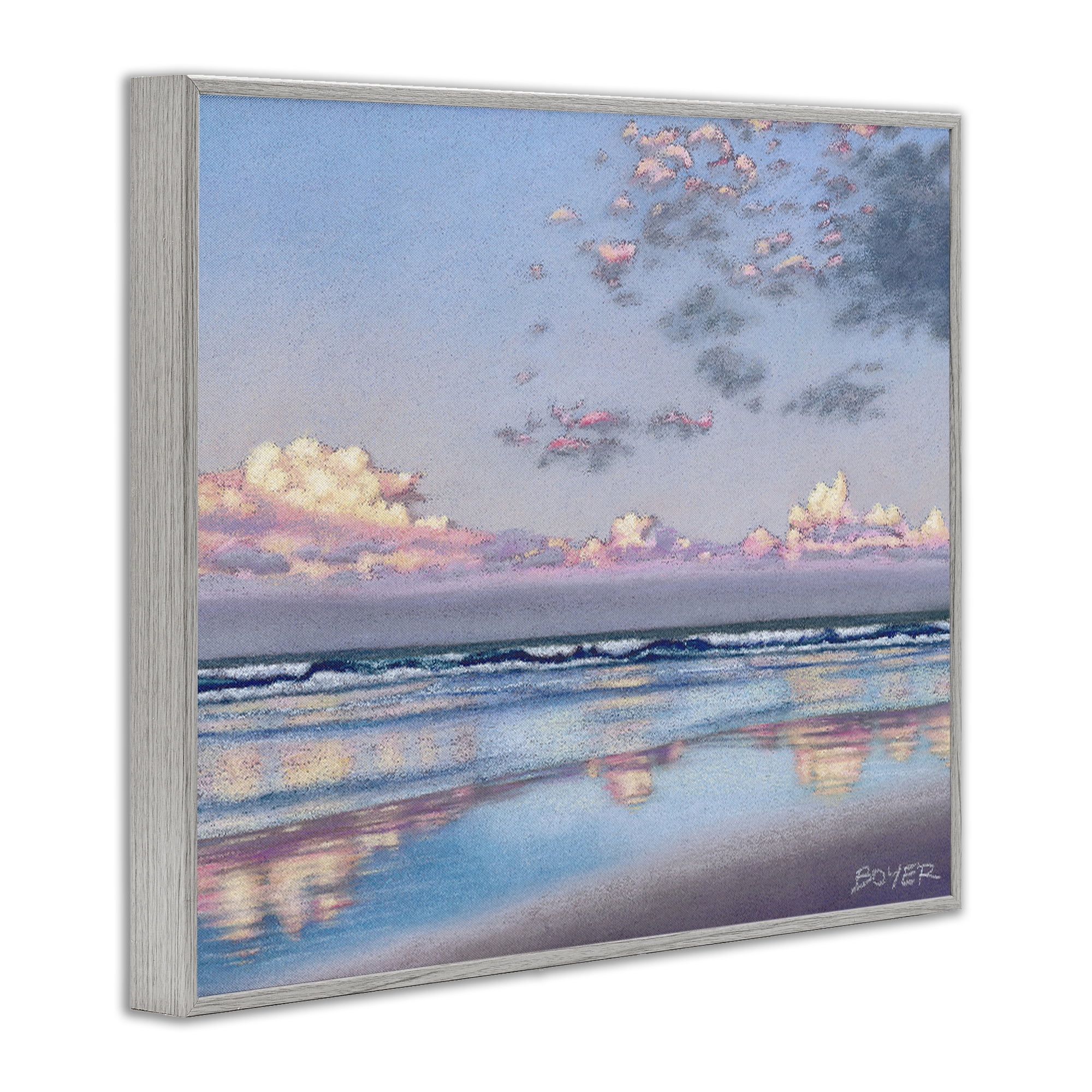 Stupell Industries Nature's Poetry Seascape Gray Framed Giclee Art, design by Susy Boyer