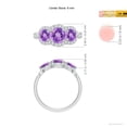 thumbnail image 4 of ANGARA Natural 0.8 Ct. Amethyst with Diamond Classic Ring in 14K White Gold for Women (Ring Size: 12), 4 of 9