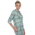thumbnail image 5 of White Mark Women's Windowpane Plaid Tunic Top, 5 of 5