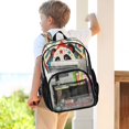 thumbnail image 3 of Iauyy Clear Backpack Heavy Duty PVC Transparent Backpack for College Workplace, Star Panda Art, 3 of 8