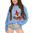 thumbnail image 1 of TBWNWG Pyjamas pour Enfants, Chandail à Capuchon d'Hiver à Col Rond pour Filles, Manches Longues, Imprimé de Noël, Chandail Chaud et Confortable pour Temps Froid, Tailles 6-7 Ans, 1 of 4