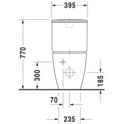 Duravit 2170090092 Me By Starck Elongated Toilet Bowl Only - White