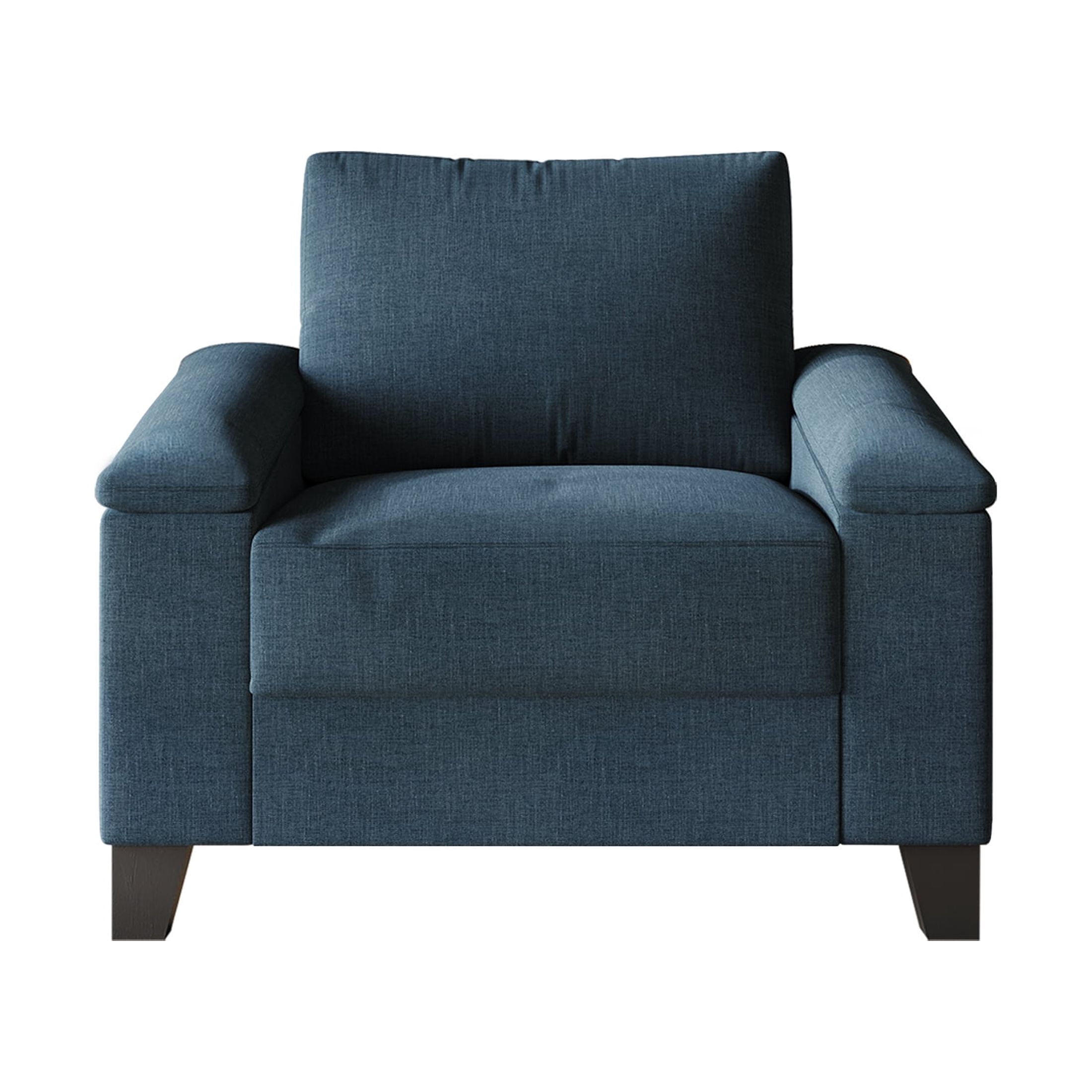 Castle Place Elegance Linen Upholstered Armchair, Blue