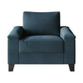 thumbnail image 3 of Castle Place Elegance Linen Upholstered Armchair, Blue, 3 of 7