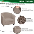 thumbnail image 2 of CHUNTIAN 2 Piece Club Chair Slipcover Stretch Barrel Chair Covers Solid Tub Chair Slipcovers Soft Armchair Covers Removable Furniture Protector Arm Chair Cover for Living Room,Green, 2 of 5