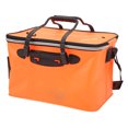 thumbnail image 5 of Bolsa de agua para pesca, cubo para peces, EVA, portátil, plegable, para peces vivos, bolsas de pesca gruesas multifuncionales, color naranja, 5 of 5