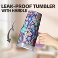 thumbnail image 5 of 20oz Stainless Steel Bohemian Travel Mug with Handle, Vacuum Insulated Tumbler, Comes with Straws & Leak-Proof Lid, Perfect Gift, 5 of 5