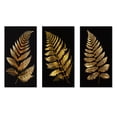 thumbnail image 2 of Designart "Golden Fern Against Black Background I" Floral Ferns Framed Wall Art Set Of 3 - Gold Modern Frame Gallery Wall Set For Home Decor, 2 of 6