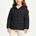thumbnail image 4 of KyCheLot Boys Girls Zip up Jacket Solid Color Long Sleeve Hooded Outerwear Kids Winter Warm Windproof Coats, 4 of 8