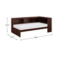 thumbnail image 4 of Lexicon Rowe 5-Shelf Transitional Wood Twin Bookcase Corner Bed in Dark Cherry, 4 of 4