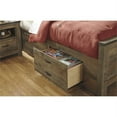 thumbnail image 2 of Ashley Furniture Trinell Twin Panel Bed with Underbed Storage in Brown, 2 of 3