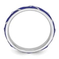 thumbnail image 2 of Bague en Argent Sterling Stackable Expressions Émail Bleu Taille 9, 2 of 3