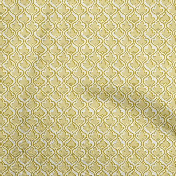 oneOone Cotton Cambric Light Green Fabric Ogee Craft Projects Decor Fabric Printed By The Yard 42 Inch Wide