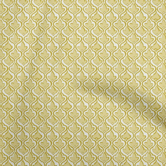 oneOone Polyester Spandex Light Green Fabric Ogee Craft Projects Decor Fabric Printed By The Yard 56 Inch Wide