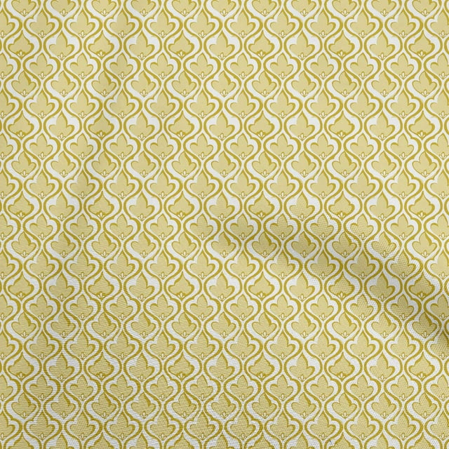 oneOone Georgette Viscose Light Green Fabric Ogee Sewing Material Print Fabric By The Yard 42 Inch Wide