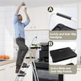 thumbnail image 2 of 4-Step Ladder with Tool Platform, Wide Anti-Slip Platform & Thick Rubber Feet - Lightweight Heavy Duty Foldable & Portable - 330 lbs Capacity, Rubber Handgrip, Folding Step Stool - White, 2 of 7