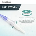 thumbnail image 3 of ResOne Oxygen Tubing Swivel Connector, 10-Pack - 360° Rotating O2 Hose Coupler for Standard Oxygen Tubing, Leak-Resistant Barbed Design, Easy-Attach Oxygen Line Connector, 3 of 5
