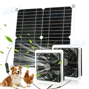 35W Solar Exhaust Fan, Solar Powered Fan for Chicken Coop, For Intake or Exhaust Vent Cooling for Shed & Greenhouse, Dog House Air Circulation Ventilation