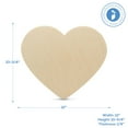 thumbnail image 3 of Wooden Heart Cutouts 12 inch, 1/4 inch Thick, Pack of 25 Unfinished Wooden Hearts for Crafting, DIY Décor and Sign Blanks, by Woodpeckers, 3 of 8