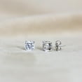 thumbnail image 6 of 1/2 Ct Diamond Stud Earrings 14k White Gold Finish Sterling 925 Silver Unisex Stud Earrings, 6 of 9