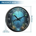 thumbnail image 3 of Voice Activated Clock with Glow Light 12 Inch Large Silent Wall Clock Battery Operated for Home Decor Underwater Scene, 3 of 8