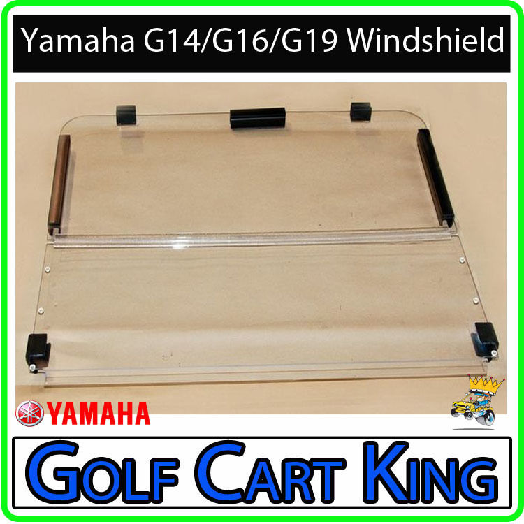 Yamaha G14,G16,G19 Golf Cart (Clear) Folding Flip Impact Modified Windshield