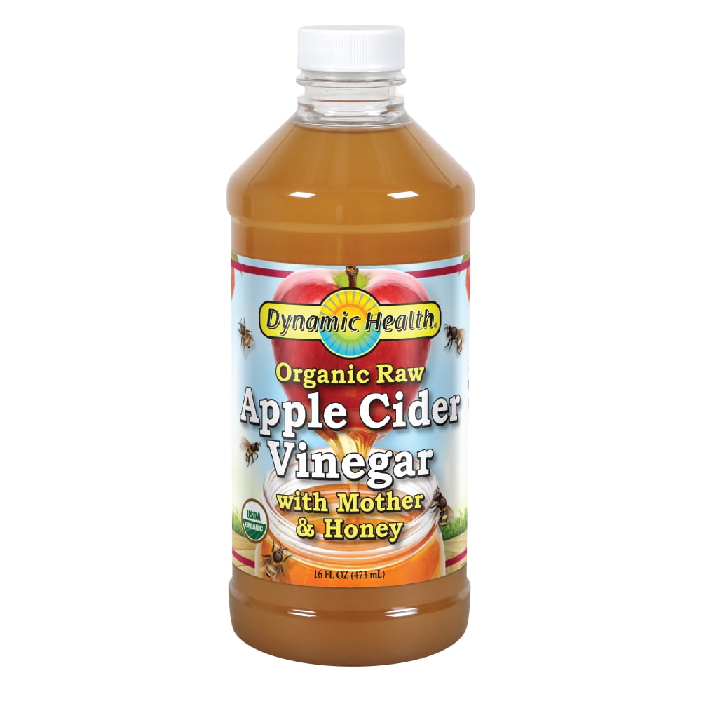 Dynamic Health Organic Raw Apple Cider Vinegar with Mother & Honey