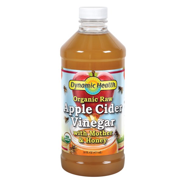 Dynamic Health Organic Raw Apple Cider Vinegar with Mother & Honey
