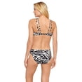thumbnail image 2 of Lauren Ralph Lauren Zebra Shirred Side Tab Hipster Bottoms Brown 14, 2 of 2