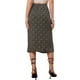 thumbnail image 3 of Faldas hawaianas para mujeres INSPIRE CHIC 2024, falda tropical con fruncido frontal y abertura, XL, negra, 3 of 5