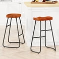 thumbnail image 6 of Bar Stools Set of 2, 29.52 Inch Counter Height Wood Bar Stools, Stylish and Minimalist Barstool for Kitchen Island, Coffee Shop, Bar, Home Balcony (2 PCS 29.52Inch Brown Color Barstool), 6 of 6