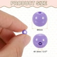 thumbnail image 2 of Uxcell 200pcs Purple Acrylic Round Beads 6mm Dia 1.9mm Hole Plastic Resin Smooth Balls Loose Bead  for Jewelry Making Bracelets Necklace Earrings DIY, 2 of 7