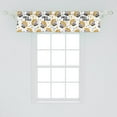 thumbnail image 2 of Ambesonne Lion Window Valance, Unusual Rock Star Text, 54" X 12", Dark Yellow White, 2 of 3