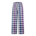thumbnail image 3 of JGNGSHN Mens Pajama Pants Soft Plaid Print Lounge Pant Comfy Sleepwear Pants PJ Bottoms with Pockets and Button Fly, 3 of 5