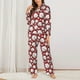 thumbnail image 2 of Fotbe Cute Baseball Conjunto de Pijama de Manga Larga para Mujer con Estampado, Ropa de Dormir de 2 Piezas, Conjunto de Casa Suave y Cómodo con Bolsillos-X-Large, 2 of 7