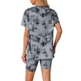 thumbnail image 3 of INSPIRE CHIC Women Tie Dye Lounge Set Outfits Biker Shorts Sets Loungewear L Black, 3 of 6