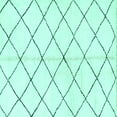 thumbnail image 1 of Ahgly Company Machine Washable Indoor Square Solid Turquoise Blue Modern Area Rugs, 4' Square, 1 of 4