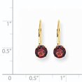 thumbnail image 2 of Quality Gold XLB112GA 14K Yellow Gold 6 mm Garnet Leverback Earrings, 2 of 2