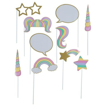 Sparkle Unicorn Photo Stick Props - 10 Pc.