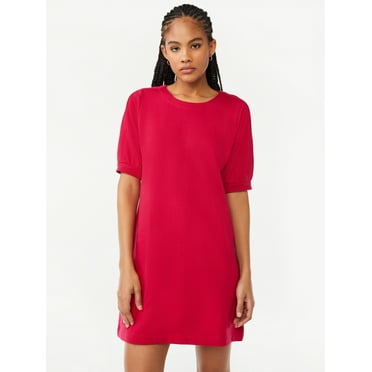 Free Assembly Women's Polo Mini Dress with Tie Sleeves - Walmart.com