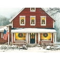 thumbnail image 2 of Rossini, John 24x19 Gold Ornate Wood Framed with Double Matting Museum Art Print Titled - Country Christmas, 2 of 4