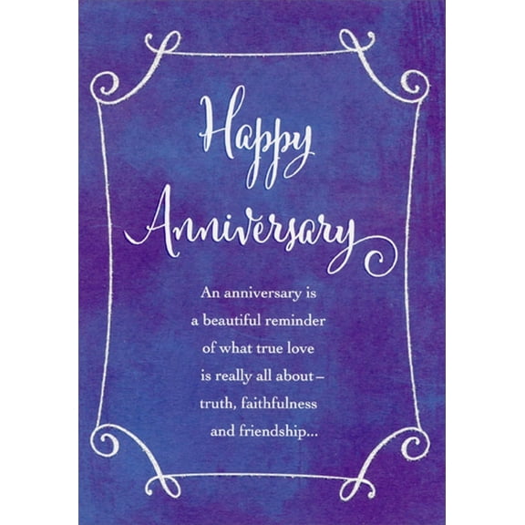 Designer Greetings Marriage Anniversary Congratulations Card for Couple, Purple