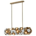 thumbnail image 2 of Kalco 520361BVB Damask 24 Light 48" Wide Linear Chandelier - Black / Vintage Brass, 2 of 3